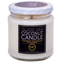Soylites Coconut Candle - Clear Jar - Insect repellent blend